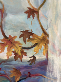 Olieverf op doek " Falling Leafs "
