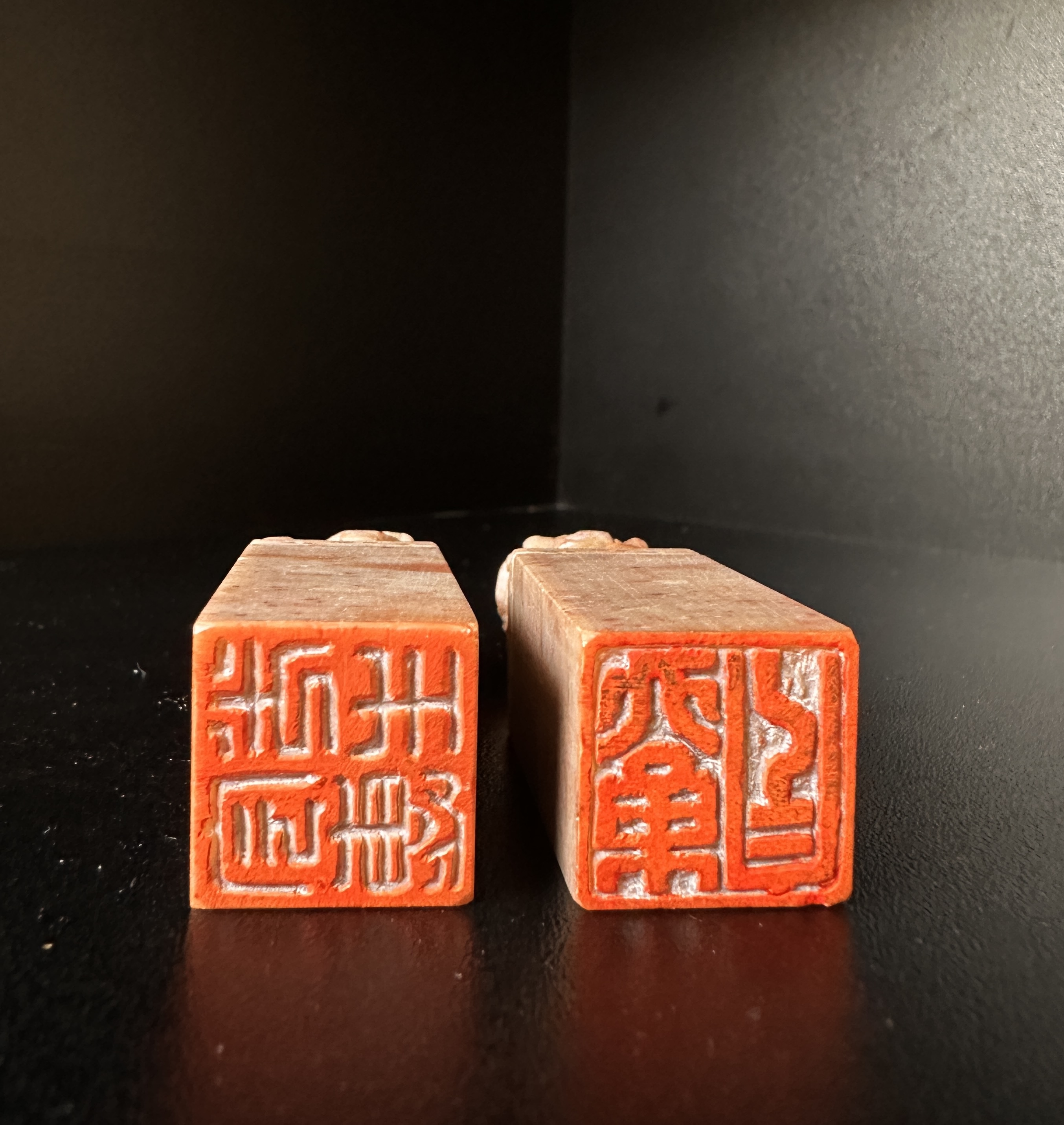 2 Antieke stempels Shoushan steen