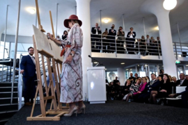 Koningin Máxima draagt zijden kimono van JAPONAIS.