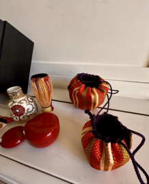 Orginele thee ceremonie set in gelakte kist