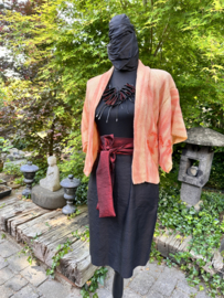 Zijden kimonojasje "bolero style" Orange