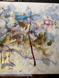 Olieverf op doek "Blowing in the Wind"
