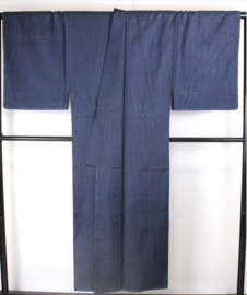 Zijden heren kimono "Indigo blauw"