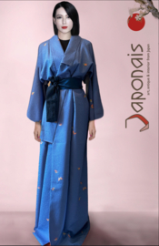 KImono " small Butterflies in Blue"