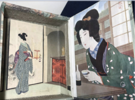 Miniatuur Hina accesoires in Japans lakwerk in orginele geisha doos