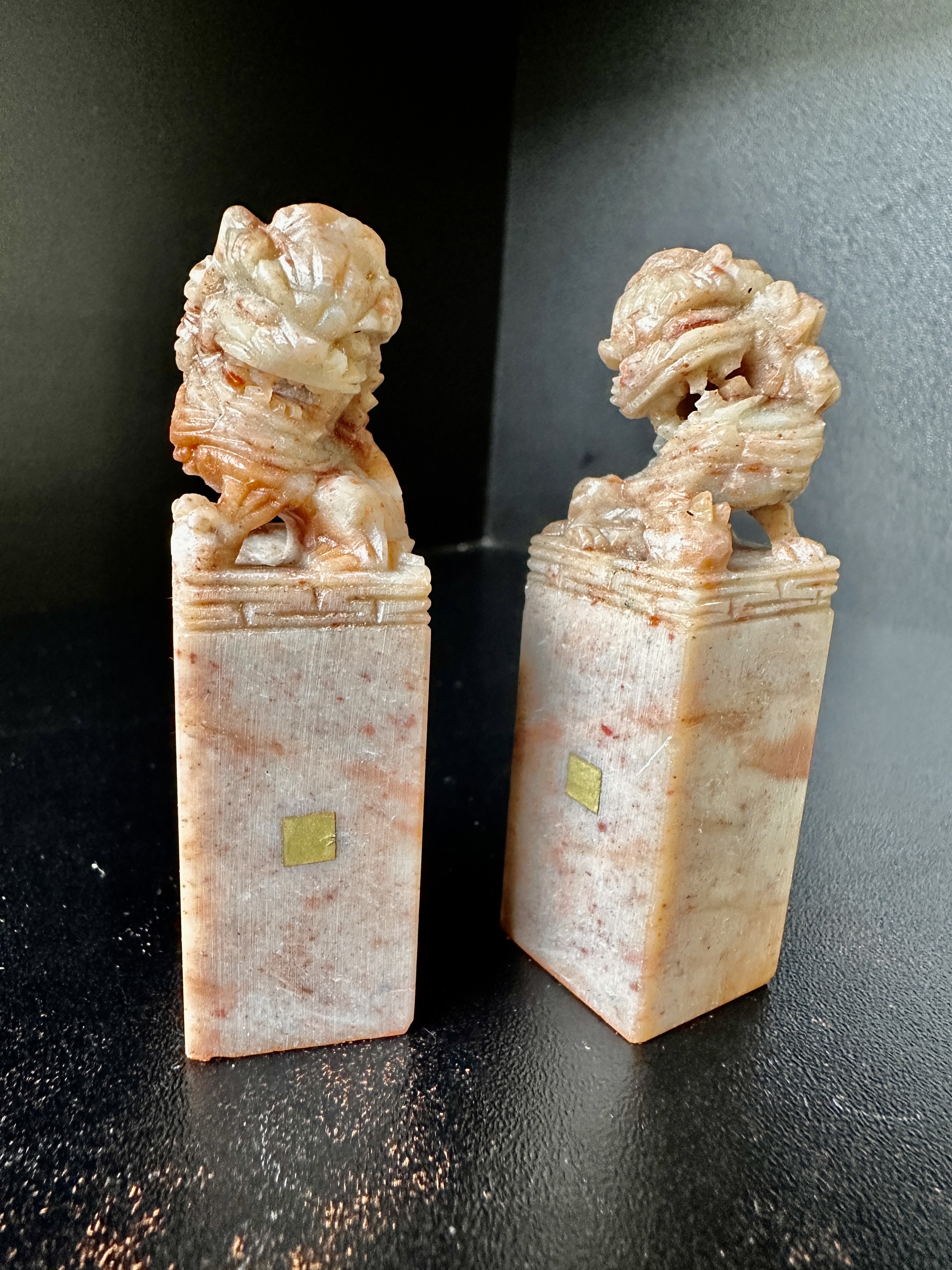 2 Antieke stempels Shoushan steen