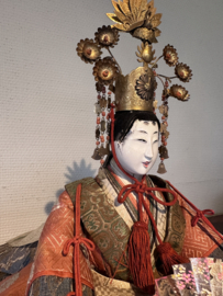 Zeer zeldzame Antieke Ningyo pop Keizerin van Japan uit de EDO-periode ± 1880