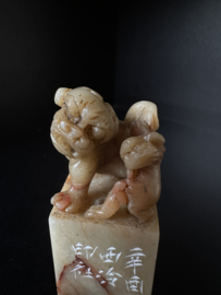 Antieke Japanse stempel Shoushan steen