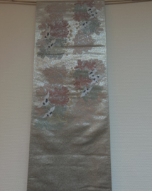 Zijden obi ( orginele centuur voor Geisha's) " Flying Cranes"