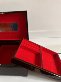 Lakwerk kistje "Pijnboom takjes" voor sieraden