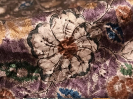 Zijden kimono "Nachtblauw met Shibori rand"