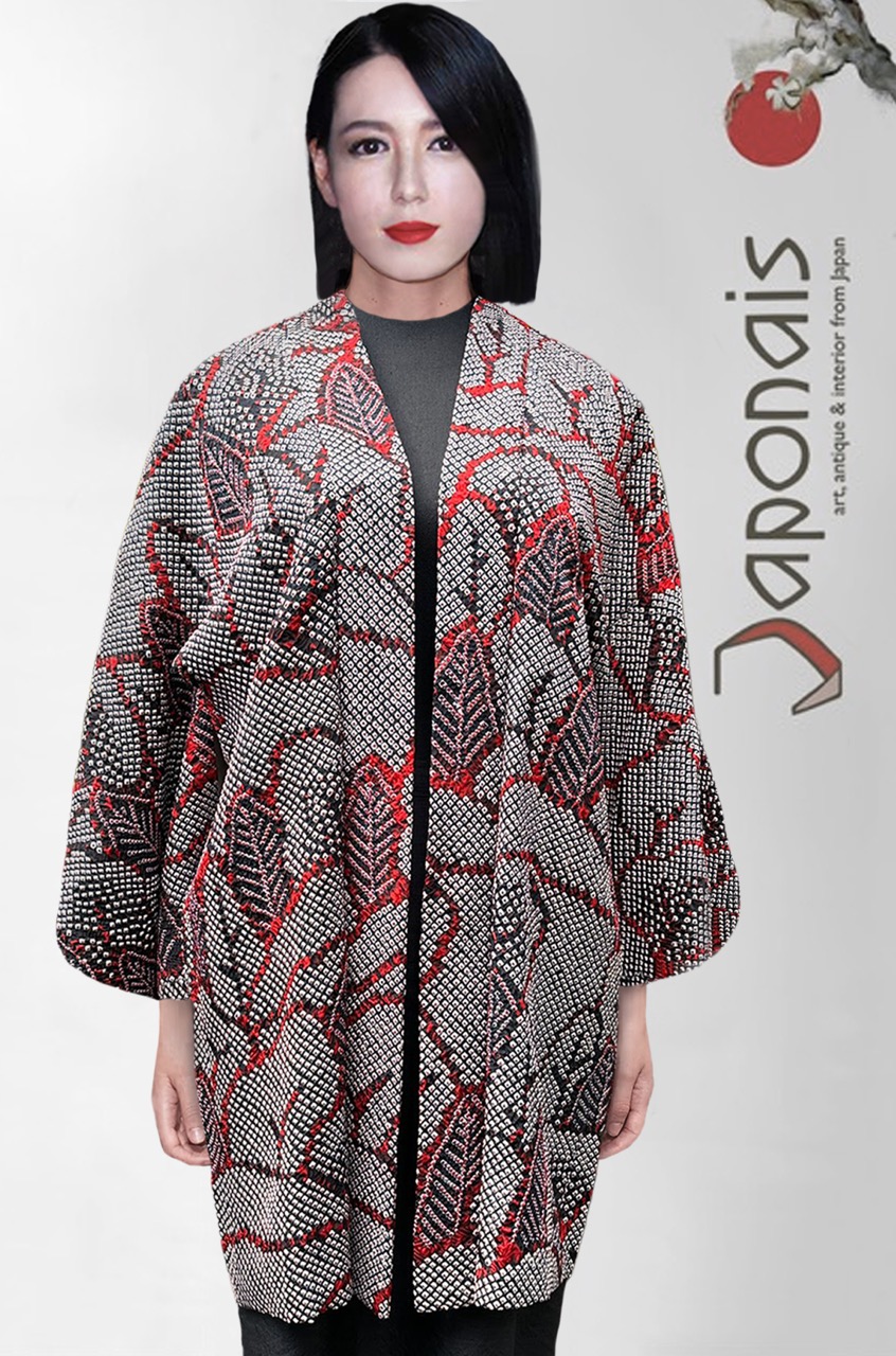 Zijden kimono jasje "Sibori zijde"