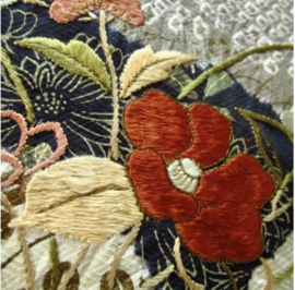 Volledig zijden kimono "Blue Wave"