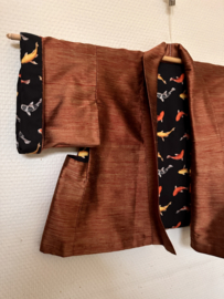 Kinder kimono 2 zijdig " kleurige Koï karpertjes"