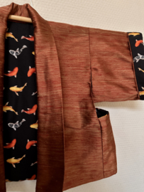 Kinder kimono 2 zijdig " kleurige Koï karpertjes"