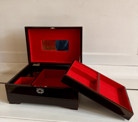 Lakwerk kistje "Pijnboom takjes" voor sieraden