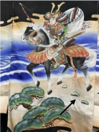Antieke kinderkimono "Samurai met paardje"