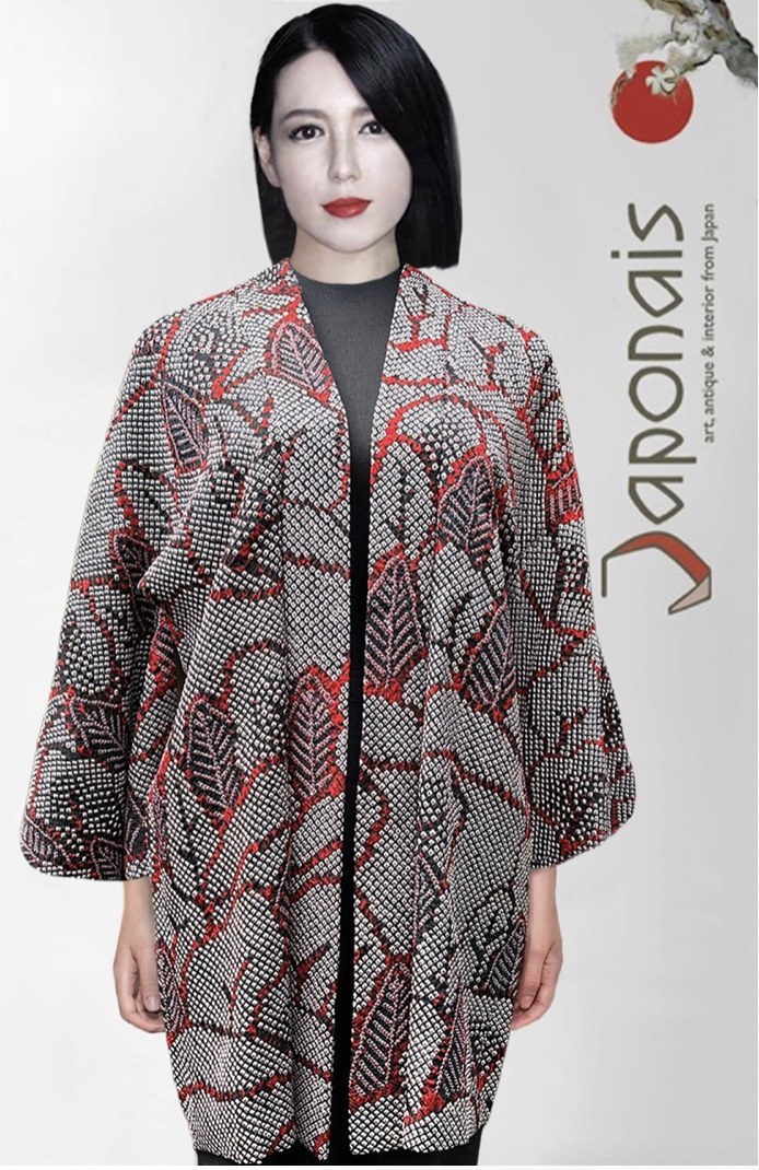 Zijden kimono jasje "Sibori zijde"