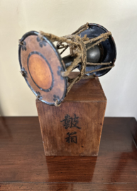 Antieke Japanse handtrommel EDO-PERIODE uit het Noh-theater