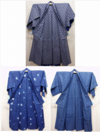 Katoenen kimono Dames/Heren One Size ,3 kleuren blauw.