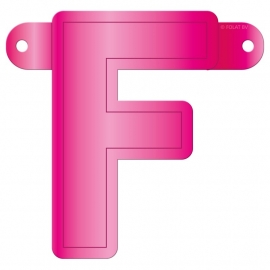 Banner letter F fuchsia