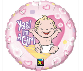 Yes! I'm a girl folieballon ø 46 cm.