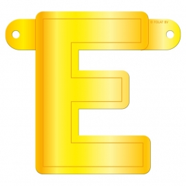 Banner letter E geel
