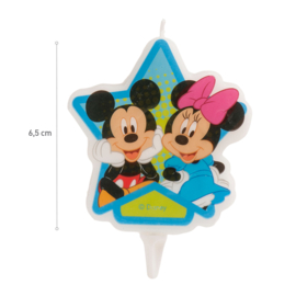 Disney Mickey en Minnie Mouse taart kaars 2D 6,5 cm.