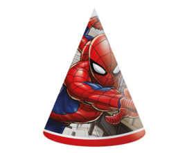 Spiderman feesthoedjes Crime Fighter 6 st.