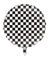 Race vlag folieballon ø 46 cm.
