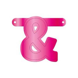 Banner letter & fuchsia