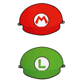Super Mario en Luigi feesthoedjes 8 st.