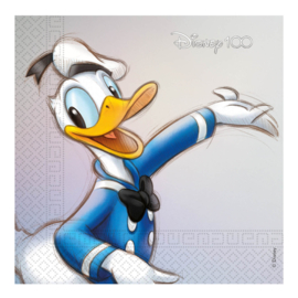 Disney 100 servetten Donald 33 x 33 cm. 20 st.