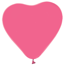 Hartvormige ballonnen roze 30 cm. 6 st.