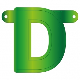 Banner letter D lime groen