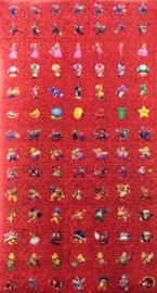Super Mario stickervel E 29,5  x 15,5 cm.