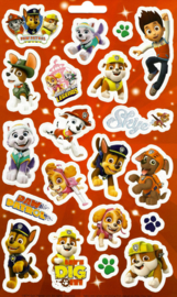 Paw Patrol stickervel rood 4 st. 23 x 15 cm.