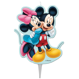 Disney Mickey en Minnie Mouse 2D taart kaars 8 cm.