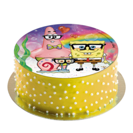 SpongeBob ouwel taart decoratie ø 20 cm. B