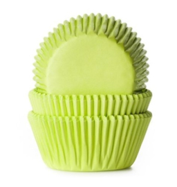 Cupcake vormpjes lime groen ø 5 cm. 50 st.