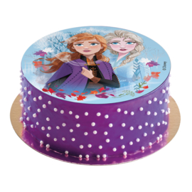 Disney Frozen II eetbare taart decoratie ø 16 cm.