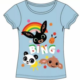 Bing t-shirt licht blauw regenboog mt. 128