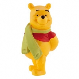 Disney Winnie de Poeh met sjaal taart topper decoratie 6,1 cm.