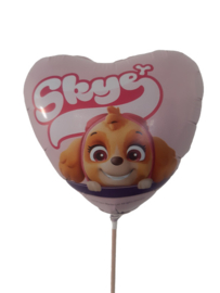 Paw Patrol mini folieballon Skye (gevuld met lucht) 23 cm.