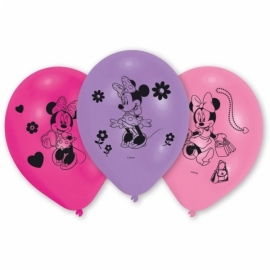 Disney Minnie Mouse roze fuchsia lila ballonnen ø 25,4 cm. 10 st.