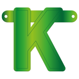 Banner letter K lime groen