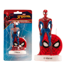 Spiderman 3D verjaardagskaars 9 cm.