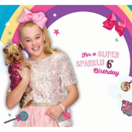 JoJo Siwa verjaardagskaart 6 jaar