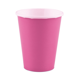 Magenta Fuchsia wegwerp bekertjes 270 ml. 6 st.