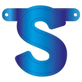 Banner letter S blauw